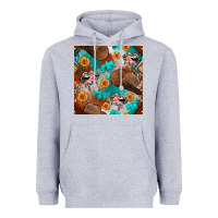 Heather Grey western cowboy hat seamless pattern Heavyweight Hoodie - BundleAndBundleShop