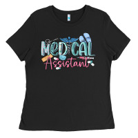 Black medical assistant nurse Ladies Tee - MaliasSmallBusiness