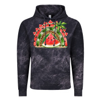 Cloud Black watermelon slice  rainbow Vintage Hoodie - BarkalooDesign