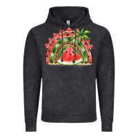 Vintage Black watermelon slice  rainbow Vintage Hoodie - BarkalooDesign