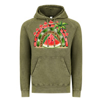 Vintage Olive watermelon slice  rainbow Vintage Hoodie - BarkalooDesign