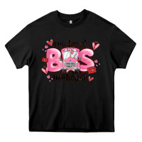 Black one loved bus monitor Heavy Core Tee - MaliasSmallBusiness