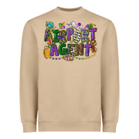 Mushroom airport agent mardi gras Heavyweight Sweatshirt - CowGirlArtShop