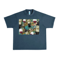 Midnight Navy California Wine with Leopard Background Urban Heavy Tee - Bettercallsaul