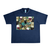 Navy California Wine with Leopard Background Urban Heavy Tee - Bettercallsaul