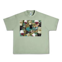 California Wine With Leopard Background Urban Heavy Tee | Teevron