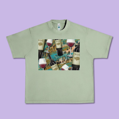 California Wine With Leopard Background Urban Heavy Tee Designed By Bettercallsaul