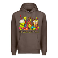 Coffee It's Game Day Y'all Softball Coffee Cups Premium Hoodie - FaDigitalArtStudio