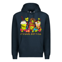 Navy It's Game Day Y'all Softball Coffee Cups Premium Hoodie - FaDigitalArtStudio