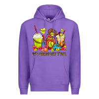 Purple It's Game Day Y'all Softball Coffee Cups Premium Hoodie - FaDigitalArtStudio