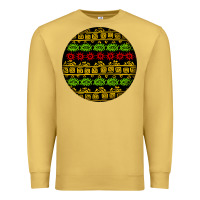 Antique Gold african masks round earrings Premium Sweatshirt - BundleAndBundleShop