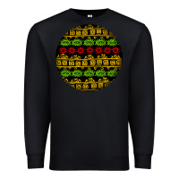 Black african masks round earrings Premium Sweatshirt - BundleAndBundleShop
