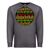 Charcoal Heather african masks round earrings Premium Sweatshirt - BundleAndBundleShop