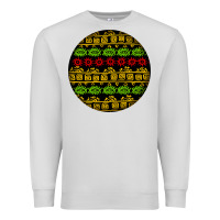 Dove Grey african masks round earrings Premium Sweatshirt - BundleAndBundleShop