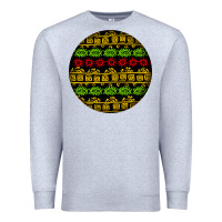 Heather Grey african masks round earrings Premium Sweatshirt - BundleAndBundleShop