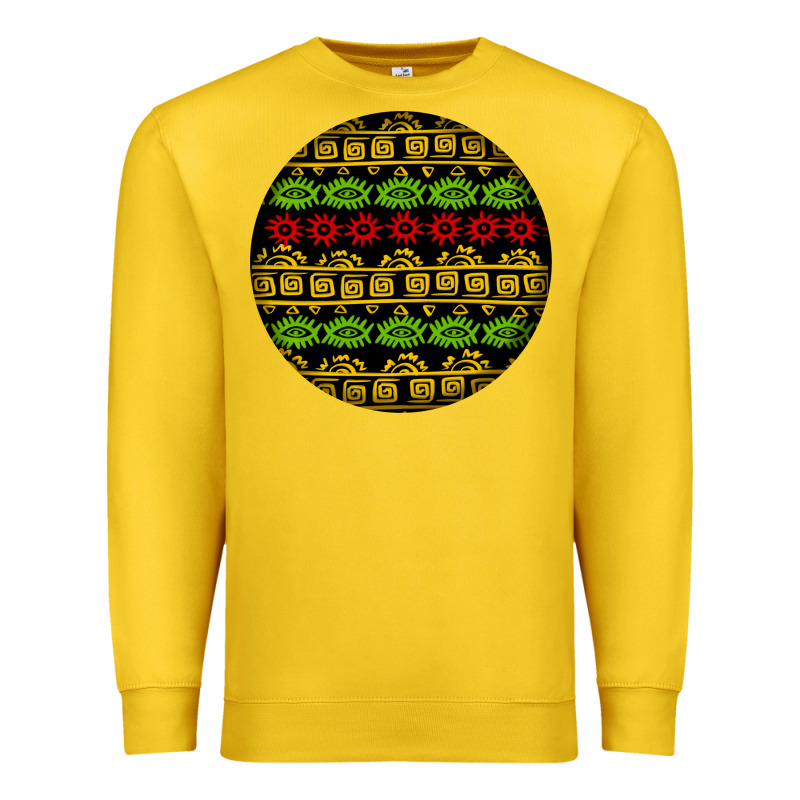 African Masks Round Earrings Premium Sweatshirt by BundleAndBundleShop | Teevron