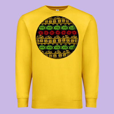 African Masks Round Earrings Premium Sweatshirt Designed By Bundleandbundleshop