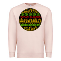 Pale Pink african masks round earrings Premium Sweatshirt - BundleAndBundleShop
