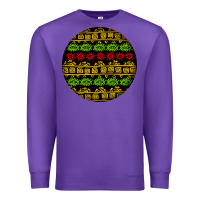 Purple african masks round earrings Premium Sweatshirt - BundleAndBundleShop