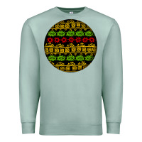Seafoam african masks round earrings Premium Sweatshirt - BundleAndBundleShop