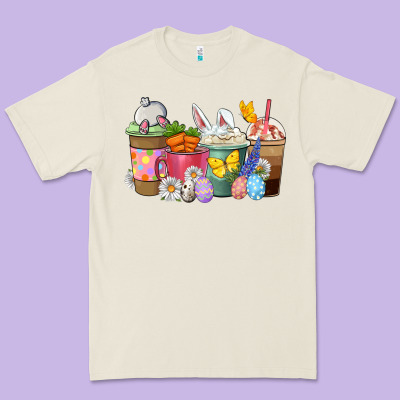 Easter Coffee Cups Premium Tee Designed By Nancycooperartshop