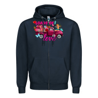 Navy Loads of love Valentine's day truck Zipper Hoodie - FaDigitalArtStudio