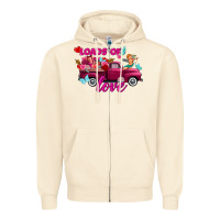 Sandshell Loads of love Valentine's day truck Zipper Hoodie - FaDigitalArtStudio