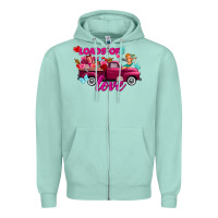 Seafoam Loads of love Valentine's day truck Zipper Hoodie - FaDigitalArtStudio