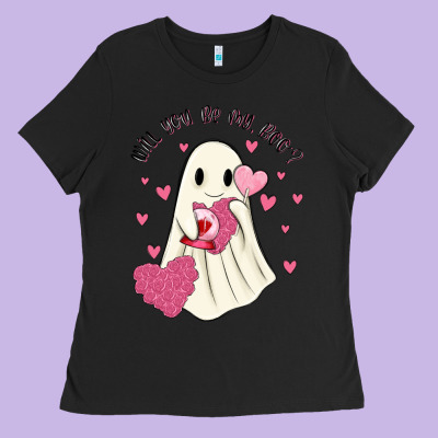 Will You Be My Boo Ladies Tee Designed By Maliassmallbusiness