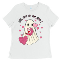 White will you be my boo Ladies Tee - MaliasSmallBusiness