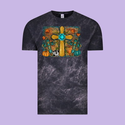 Fall Gemstone Cross Vintage Tee Designed By Ranaportraitstore