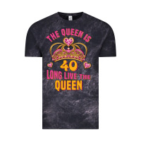 Cloud Black the queen is 40 long live the queen Vintage Tee - Jasminsmagicworld