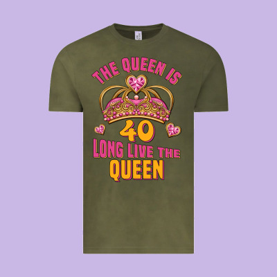 The Queen Is 40 Long Live The Queen Vintage Tee Designed By Jasminsmagicworld