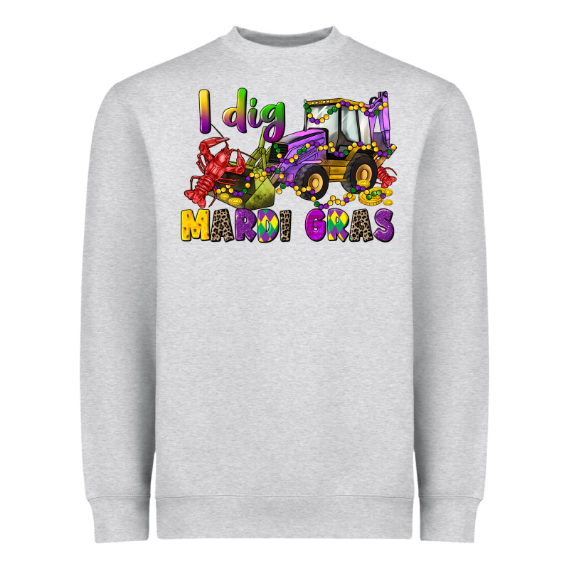 I Dig Mardi Gras Heavyweight Sweatshirt by CowGirlArtShop | Teevron