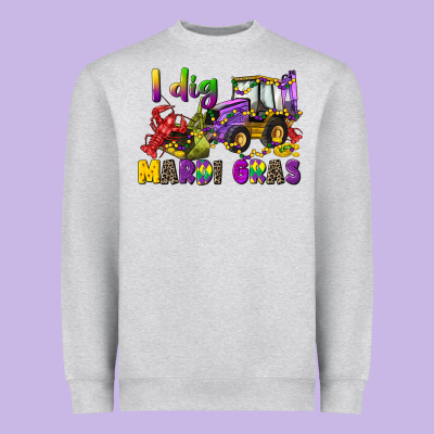 I Dig Mardi Gras Heavyweight Sweatshirt Designed By Cowgirlartshop