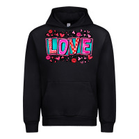 Black Love Valentine Urban Hoodie - CowhideDigitalArt