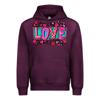 Mauve Wine Love Valentine Urban Hoodie - CowhideDigitalArt