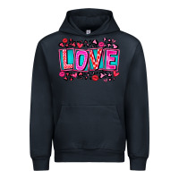 Navy Love Valentine Urban Hoodie - CowhideDigitalArt