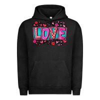 Pigment Black Love Valentine Urban Hoodie - CowhideDigitalArt