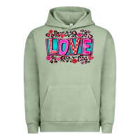 Pigment Oil Green Love Valentine Urban Hoodie - CowhideDigitalArt