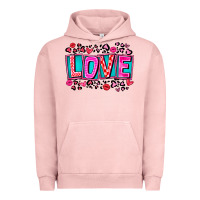Pigment Salmon Love Valentine Urban Hoodie - CowhideDigitalArt