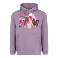 Lavender Let It Snow Pink Christmas Heavyweight Hoodie - FaDigitalArtStudio