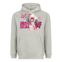 Moon Dust Let It Snow Pink Christmas Heavyweight Hoodie - FaDigitalArtStudio