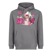 Storm Let It Snow Pink Christmas Heavyweight Hoodie - FaDigitalArtStudio