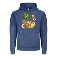 Vintage Denim pineapple enjoying Vintage Hoodie - BarkalooDesign