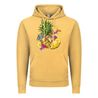 Vintage Mustard pineapple enjoying Vintage Hoodie - BarkalooDesign
