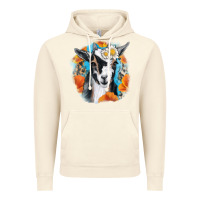 Vintage Artic Daisy Goat With Background Vintage Hoodie - RanaPortraitStore