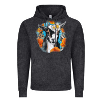 Vintage Black Daisy Goat With Background Vintage Hoodie - RanaPortraitStore