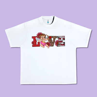 Valentine's Day Cupid Sunflowers Love Urban Heavy Tee Designed By Ranaportraitstore