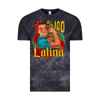 Cloud Black hundred percent latina strong woman Vintage Tee - Jasminsmagicworld